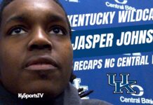 Jasper Johnson Recaps Kentucky Wildcats Basketball WIN vs NC Central