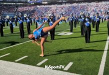 Kentucky Wildcats Marching Band Performs During Halftime of Alabama Football Game